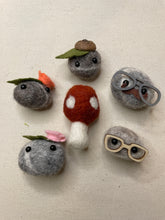 Load image into Gallery viewer, Felted Wool Stone Softie Magnet Set of 6