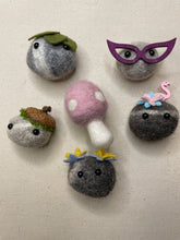 Load image into Gallery viewer, Felted Wool Stone Softie Magnet Set of 6
