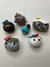 Load image into Gallery viewer, Felted Wool Stone Softie Magnet Set of 6