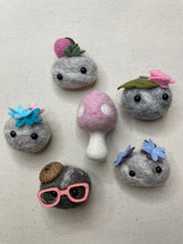Load image into Gallery viewer, Felted Wool Stone Softie Magnet Set of 6