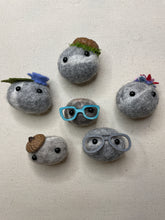 Load image into Gallery viewer, Felted Wool Stone Softie Magnet Set of 6
