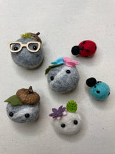 Load image into Gallery viewer, Felted Wool Stone Softie Magnet Set of 6