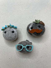 Load image into Gallery viewer, Felted Wool Stone Softie Magnet Set of 3
