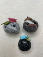 Load image into Gallery viewer, Felted Wool Stone Softie Magnet Set of 3
