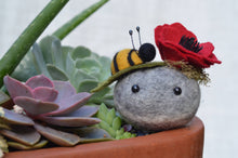 Load image into Gallery viewer, Stone Softie Plant Pal - Bumblebee and Poppy Bloom