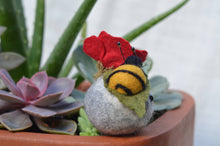 Load image into Gallery viewer, Stone Softie Plant Pal - Bumblebee and Poppy Bloom