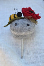 Load image into Gallery viewer, Stone Softie Plant Pal - Bumblebee and Poppy Bloom