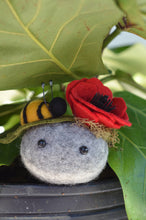 Load image into Gallery viewer, Stone Softie Plant Pal - Bumblebee and Poppy Bloom