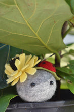 Load image into Gallery viewer, Stone Softie Plant Pal - Ladybug and Yellow Bloom