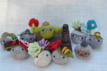 Load image into Gallery viewer, Stone Softie Vehicle Vent Clip/ Essential Oil Diffuser - Pistachio and Sky Blue Succulents With Driving Glasses