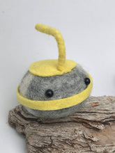 Load image into Gallery viewer, Yellow Curling Rock - Felted Wool Stone Softie Ornament