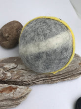 Load image into Gallery viewer, Yellow Curling Rock - Felted Wool Stone Softie Ornament