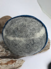 Load image into Gallery viewer, Blue Curling Rock - Felted Wool Stone Softie Ornament