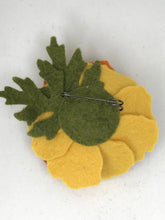 Load image into Gallery viewer, Merino Wool Felt Brooch/ Coat Pin - Pumpkin Spice / Mustard