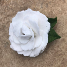 Load image into Gallery viewer, Merino Wool Blend Felt Floral Brooch/ Coat Pin