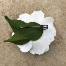 Load image into Gallery viewer, Merino Wool Blend Felt Floral Brooch/ Coat Pin