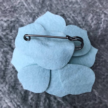 Load image into Gallery viewer, Felt Succulent Brooch - Baby Blue/ Palest Blue