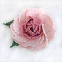 Load image into Gallery viewer, Merino Wool Blend Felt Floral Brooch/ Coat Pin - Blush Peony
