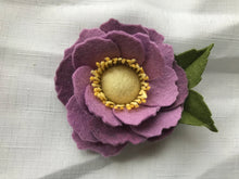Load image into Gallery viewer, Merino Wool Blend Felt Floral Brooch/ Coat Pin