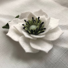 Load image into Gallery viewer, Merino Wool Blend Felt Floral Brooch/ Coat Pin