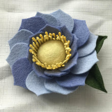 Load image into Gallery viewer, Merino Wool Blend Felt Floral Brooch/ Coat Pin