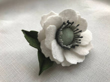 Load image into Gallery viewer, Merino Wool Blend Felt Floral Brooch/ Coat Pin