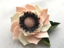 Load image into Gallery viewer, Merino Wool Blend Felt Floral Brooch/ Coat Pin