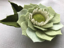 Load image into Gallery viewer, Merino Wool Blend Felt Floral Brooch/ Coat Pin