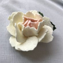 Load image into Gallery viewer, Merino Wool Blend Felt Floral Brooch/ Coat Pin