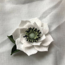 Load image into Gallery viewer, Merino Wool Blend Felt Floral Brooch/ Coat Pin