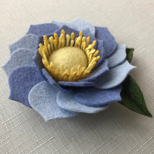 Load image into Gallery viewer, Merino Wool Blend Felt Floral Brooch/ Coat Pin