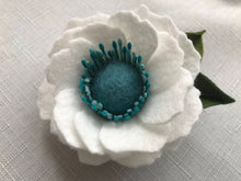 Load image into Gallery viewer, Merino Wool Blend Felt Floral Brooch/ Coat Pin