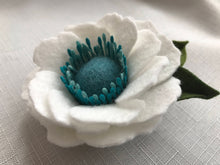 Load image into Gallery viewer, Merino Wool Blend Felt Floral Brooch/ Coat Pin