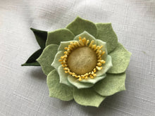 Load image into Gallery viewer, Merino Wool Blend Felt Floral Brooch/ Coat Pin