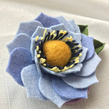 Load image into Gallery viewer, Merino Wool Blend Felt Floral Brooch/ Coat Pin