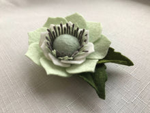 Load image into Gallery viewer, Merino Wool Blend Felt Floral Brooch/ Coat Pin