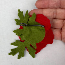 Load image into Gallery viewer, Merino Wool Felt Flower Brooch - Botanical Style - Ready to Ship