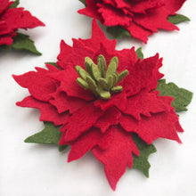 Load image into Gallery viewer, Felt Poinsettia Brooch - Ready to Ship