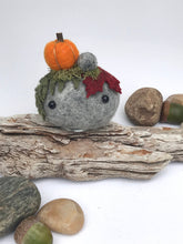Load image into Gallery viewer, Felted Wool Stone Softie - Pumpkin Patch