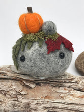 Load image into Gallery viewer, Felted Wool Stone Softie - Pumpkin Patch