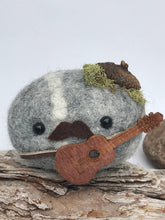 Load image into Gallery viewer, Felted Wool Stone Softie - Acoustic Guitar Jam Session