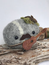 Load image into Gallery viewer, Felted Wool Stone Softie - Acoustic Guitar Jam Session