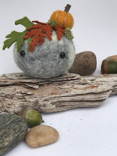 Load image into Gallery viewer, Felted Wool Stone Softie - Pumpkin Patch
