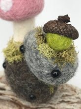 Load image into Gallery viewer, Felted Wool Stone Softie - Woodland Stone Stack with Toadstool