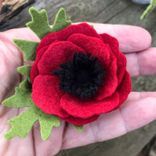 Load image into Gallery viewer, Merino Wool Felt Flower Pin - Ready to Ship
