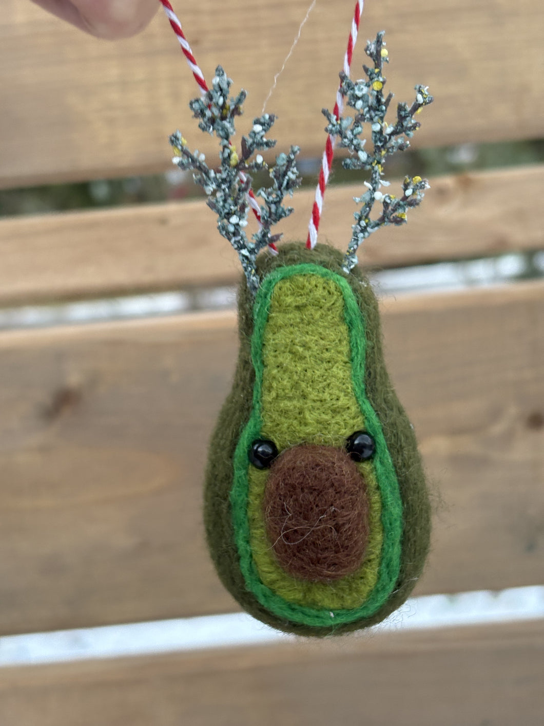 Felted Wool Stone Softie Ornament - Adopt-A-Thon Adoptee!