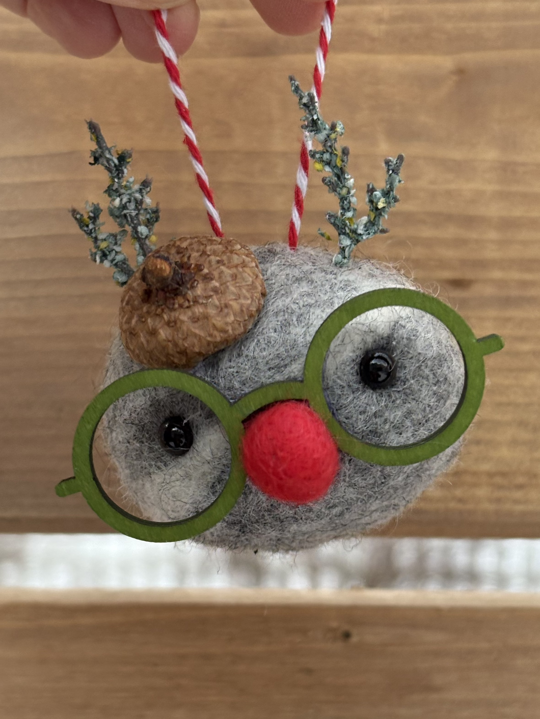 Felted Wool Stone Softie Ornament - Adopt-A-Thon Adoptee!