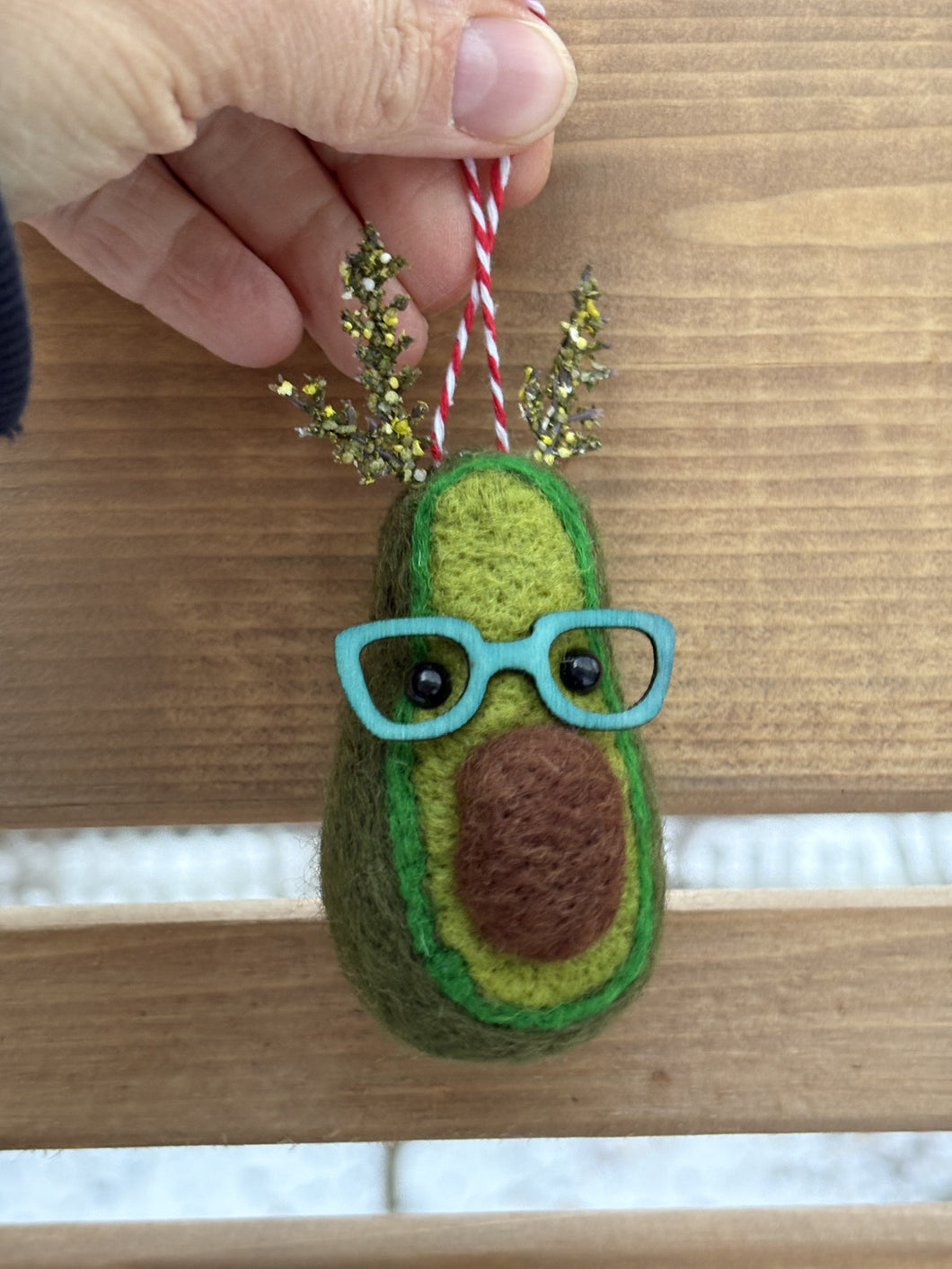 Felted Wool Stone Softie Ornament - Adopt-A-Thon Adoptee!