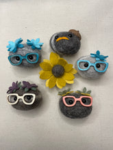 Load image into Gallery viewer, Felted Wool Stone Softie Magnet Set of 6
