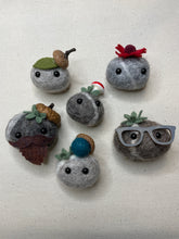 Load image into Gallery viewer, Felted Wool Stone Softie Magnet Set of 6
